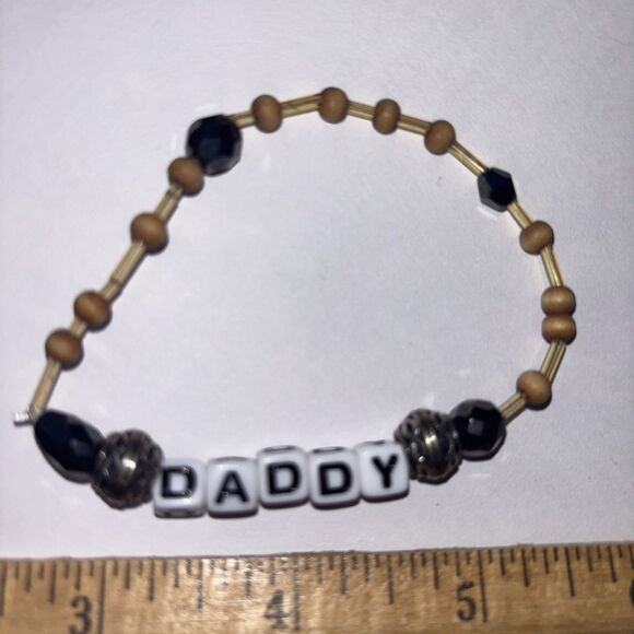 Multicolor “Daddy” Bracelet Adult Humor Beaded Handmade Naughty Accessories - Picture 2 of 3